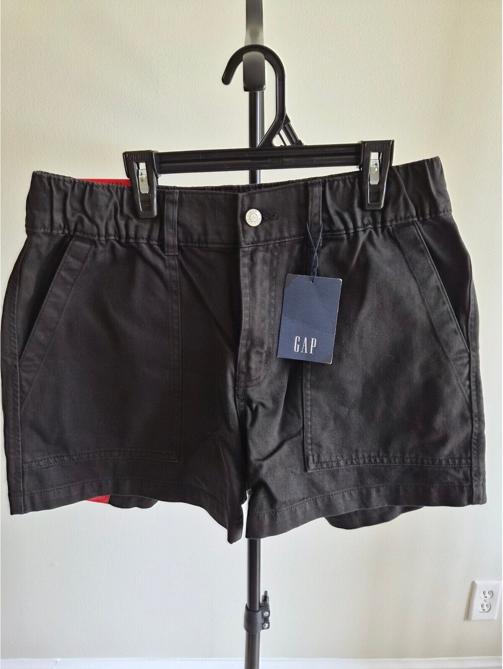 GAP Women's Black Cotton Cargo Shorts Medium 0107